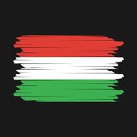 Hungary Flag Brush Vector