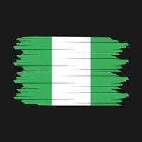 vector de pincel de bandera de nigeria