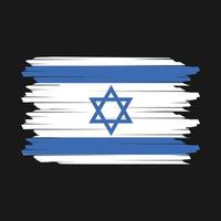 vector de pincel de bandera de israel