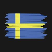 Sweden Flag Brush Vector