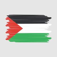 vector de pincel de bandera palestina