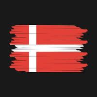 Denmark Flag Brush Vector