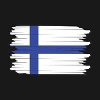 vector de pincel de bandera de finlandia