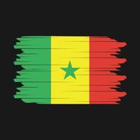 Senegal Flag Brush Vector