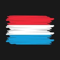 Luxembourg Flag Brush Vector