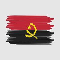 vector de pincel de bandera de angola