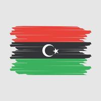 vector de pincel de bandera de libia