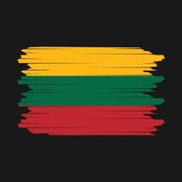 Lithuania Flag Brush Vector