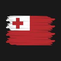 Tonga Flag Brush Vector