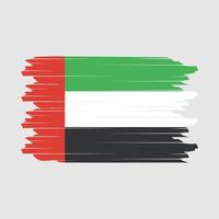 vector de pincel de bandera de los emiratos árabes unidos