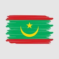 Mauritania Flag Brush Vector