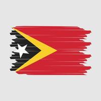 East Timor Flag Brush Vector