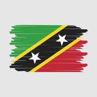 Saint Kitts Flag Brush Vector