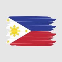 vector de pincel de bandera de filipinas