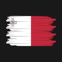 Malta Flag Brush Vector