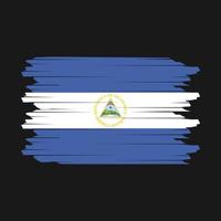 Nicaragua Flag Brush Vector