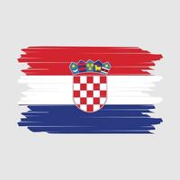 Croatia Flag Brush Vector