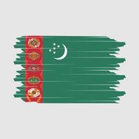 Turkmenistan Flag Brush Vector