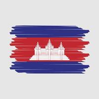 Cambodia Flag Brush Vector