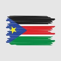 South Sudan Flag Brush Vector