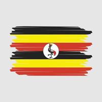 vector de pincel de bandera de uganda