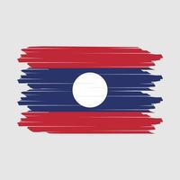 Laos Flag Brush Vector