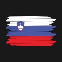 Slovenia Flag Brush Vector