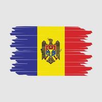 vector de pincel de bandera de moldavia