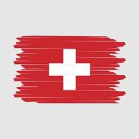 vector de pincel de bandera de suiza