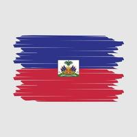Haiti Flag Brush Vector