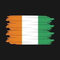 Ivory Coast Flag Brush Vector