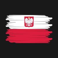 Poland Flag Brush Vector