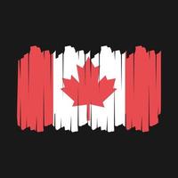 Ilustración de vector de pincel de bandera de canadá