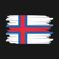 Faroe Islands Flag Brush Vector