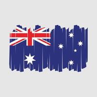 ilustración de vector de pincel de bandera de australia