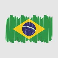 Brazil Flag Brush Vector Illustration