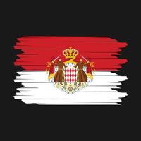 Monaco Flag Brush Vector