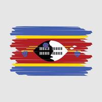 Swaziland Flag Brush Vector