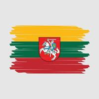 Lithuania Flag Brush Vector