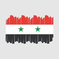 ilustración de vector de pincel de bandera de siria