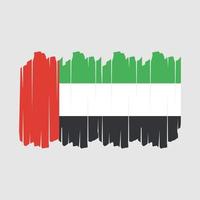 ilustración de vector de pincel de bandera de los emiratos árabes unidos