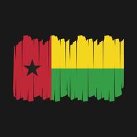 Guinea Bissau Flag Brush Vector Illustration