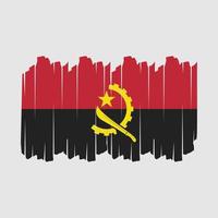 Ilustración de vector de pincel de bandera de angola