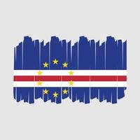 Cape Verde Flag Brush Vector Illustration