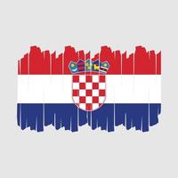 Croatia Flag Brush Vector Illustration