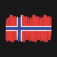 Norway Flag Brush Vector Illustration