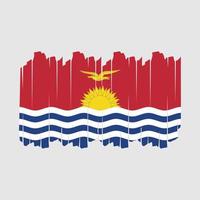 Kiribati Flag Brush Vector Illustration