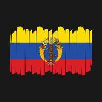 Colombia Flag Brush Vector Illustration