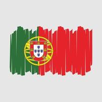 ilustración de vector de cepillo de bandera de portugal