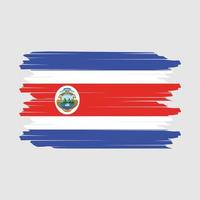 Costa Rica Flag Brush Vector